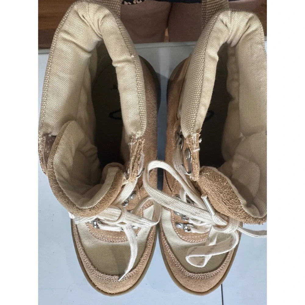 Erem Xerocole Desert Hiking Boots Tan Suede Canvas Mens 9.5 Lug Sole Hiker